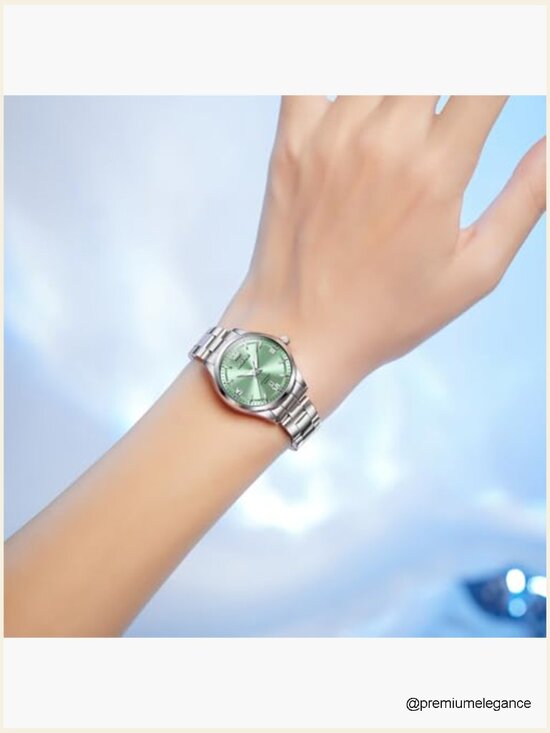 Women\'s Dress Watch Analog Quartz Stainless Steel Stretch Band Waterproof